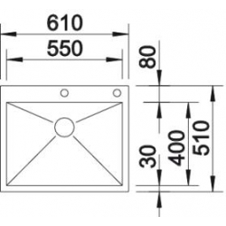 Zlewozmywak Blanco ZEROX 550-IF/A z korkiem automatycznym 516794
